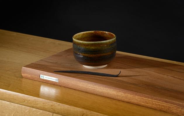 Food board and Miles Moore Ceramics tea bowl