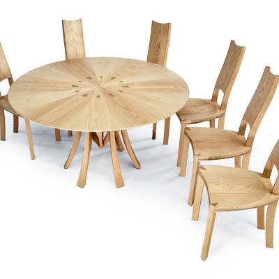 Ash dining table and Blagr-style chairs