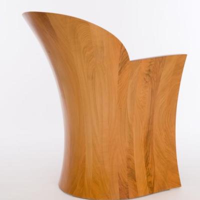 rearview of Throne Armchair in cherry