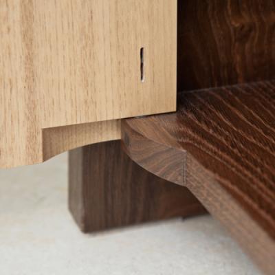 hidden hinge on floor standing linen cupboard