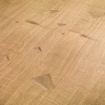 A view of the top of the table showing the decorative jointing